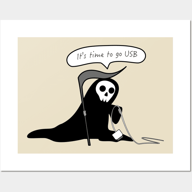 USB grim reaper Wall Art by happinessinatee